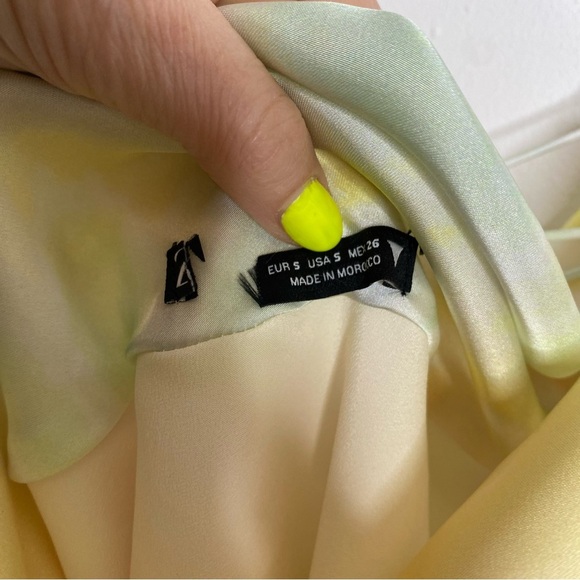 Zara Bloggers Fave Tie Dye Satin Effect Mini Dress S - Picture 5 of 6